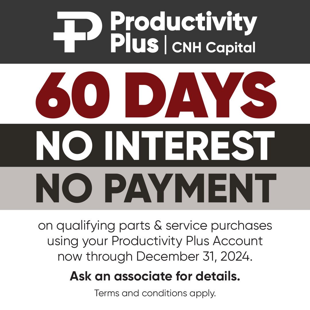 Case IH Don’t Delay – Pay with Special Terms Today!